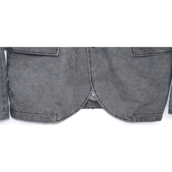 Hugo Boss Mens Blazer Sz 42R Charcoal Gray Cotton Blend Old Money Preppy Career - Picture 7 of 13